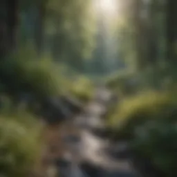 A serene landscape representing tranquility amidst chaos.