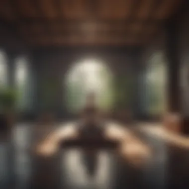Mindfulness in a Peaceful Space A peaceful meditation space symbolizing mindfulness