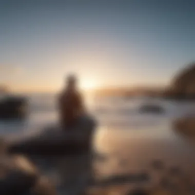 A Solitary Figure Contemplating Existence A solitary figure contemplating existence
