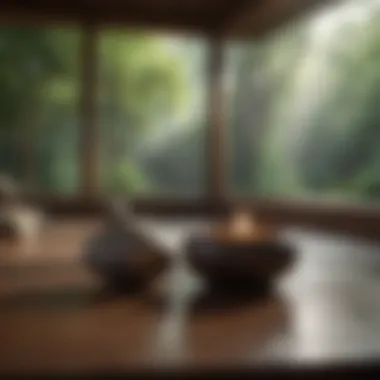Calm Environment for Mindfulness Serene meditation space with calming elements