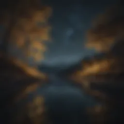 A serene nighttime landscape promoting relaxation