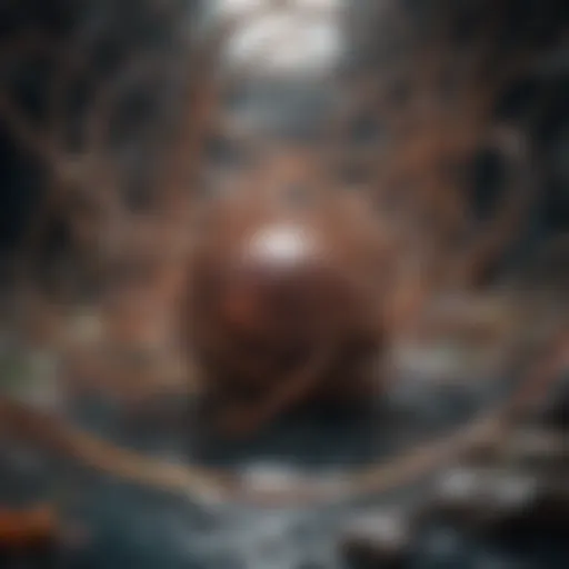 An abstract representation of perfection and chaos intertwined.