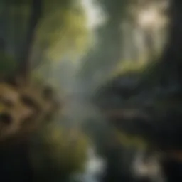 A serene landscape representing mindfulness and reflection