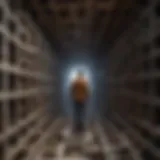 An abstract representation of feeling confined within a maze.