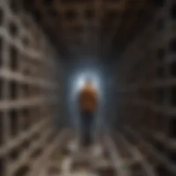 An abstract representation of feeling confined within a maze.