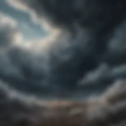 A close-up of a stormy sky symbolizing intense emotions