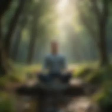 Meditation in Nature A peaceful meditation scene in nature illustrating mindfulness.