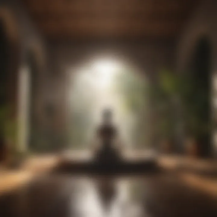 Serene environment encouraging relaxation and meditation