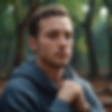 Contemplating Online Friendships A thoughtful individual contemplating the nature of online friendships