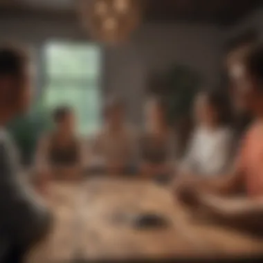 Positive Interactions Through Video Calling A diverse group of individuals interacting positively through a video call