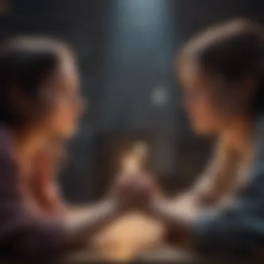 A group of friends sharing supportive conversations