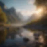 A serene landscape symbolizing tranquility