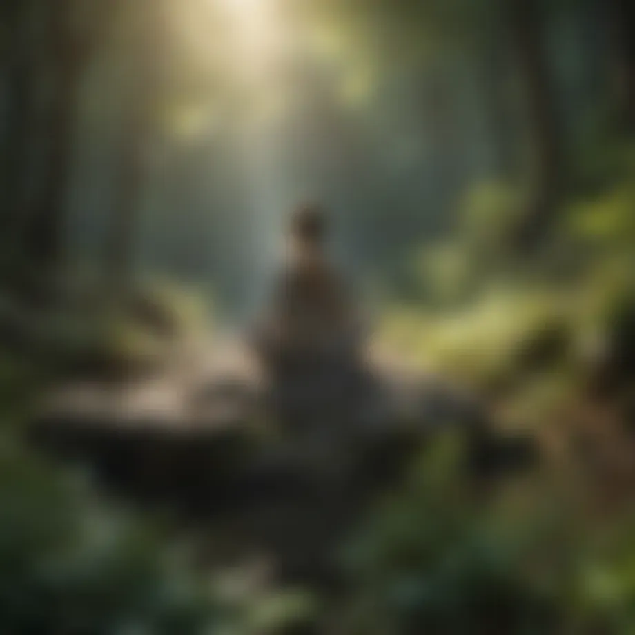 A serene nature scene to illustrate peace of mind