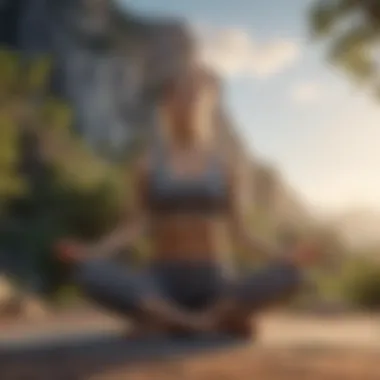 Mindful Yoga Outdoors An individual practicing yoga outdoors to embody mindfulness.