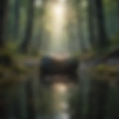 Finding Peace in Nature A serene landscape symbolizing tranquility amidst chaos