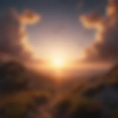 Hope and New Beginnings A vibrant sunrise breaking through the clouds, illustrating hope and new beginnings