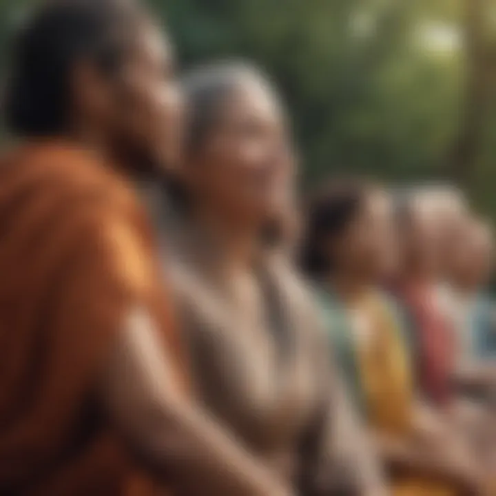 A vibrant community gathering, showcasing the strength and joy that comes from shared gratitude.