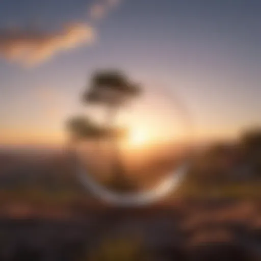 A serene landscape with a sunrise illuminating the sky, symbolizing new beginnings and appreciation.