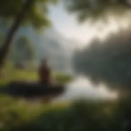 A serene landscape symbolizing peace and solace