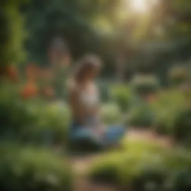 A vibrant garden symbolizing personal growth