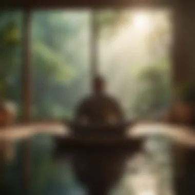 Creating a Serene Meditation Environment Tranquil space for meditation with zen music playing